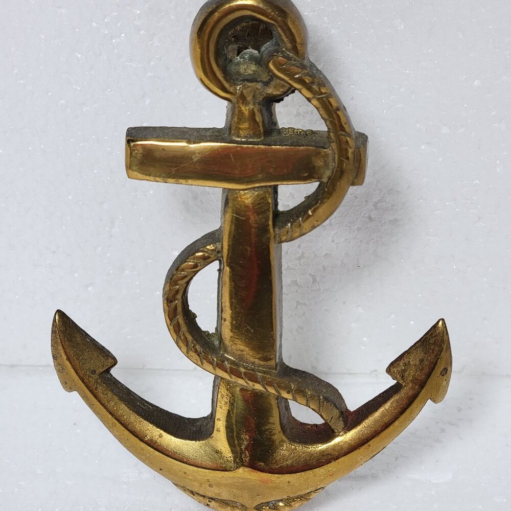 Vintage Brass Anchor Door Knocker